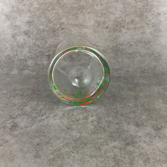 Arbys Christmas Holiday Holly Berry Tumbler Glass 5" 1983 Festive Design - Picture 6 of 7